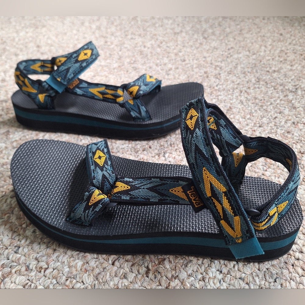 Teva Womens Midform Universal Sandal - Double Diamond Sagebrush Green, Size 8